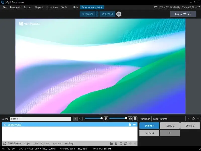 Xsplit Broadcaster - screen capture program Xsplit Broadcaster - screen capture program