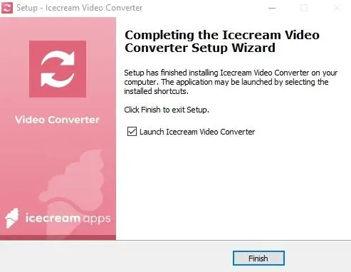 Installation of video to audio converter for PC complete Installation of video to audio converter for PC complete