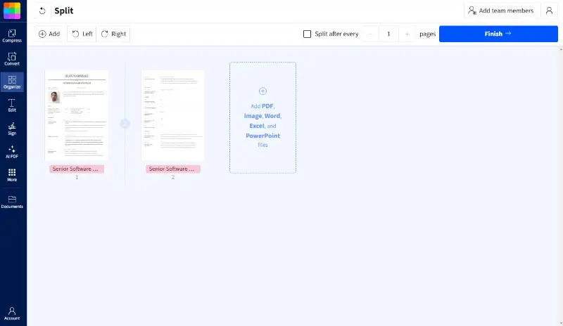 Online PDF splitter of Smallpdf website Online PDF splitter of Smallpdf website