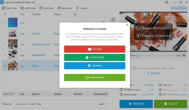 Upload your website slideshow to YouTube Upload your website slideshow to YouTube