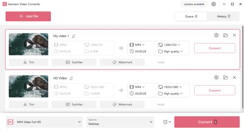 How to convert video to MP3 in Icecream Video Converter