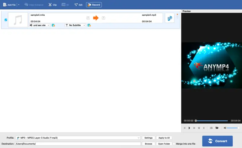 Convert M4A file to MP3 format on Mac using 1-Click Video Converter Convert M4A file to MP3 format on Mac using 1-Click Video Converter