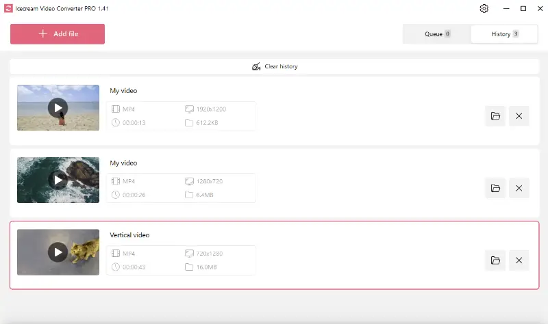 Convert video to MP4 in Icecream Video Converter Convert video to MP4 in Icecream Video Converter